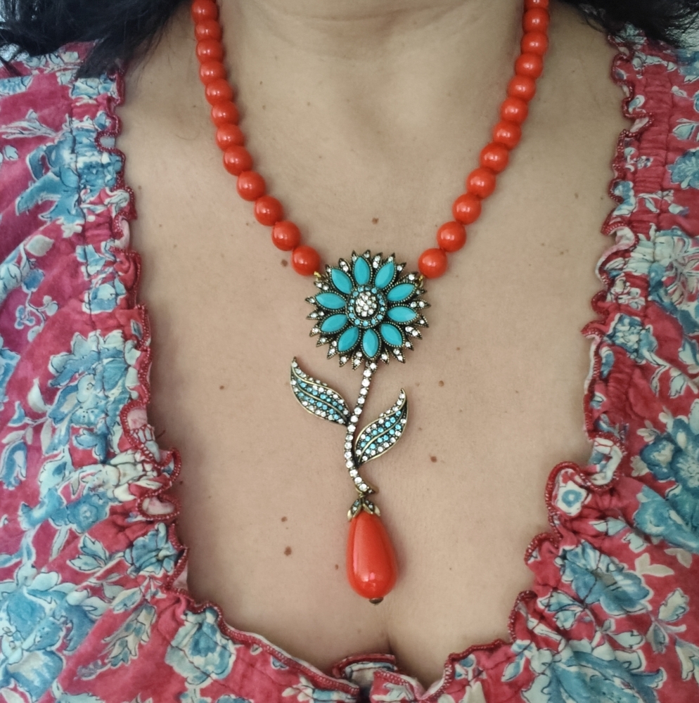 Spectacular Heidi Daus Blossoming Flower Exchange Necklace 2-in-1